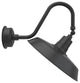 Cocoweb 18" Oldage Gooseneck Barn Light With Rustic Arm, Matte Black With Adju