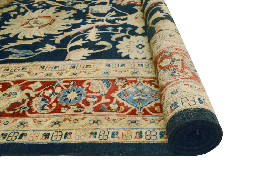 Vegetable-Dyed Pak-Persian Duncan Navy/Rust Rug, 8'10x11'9