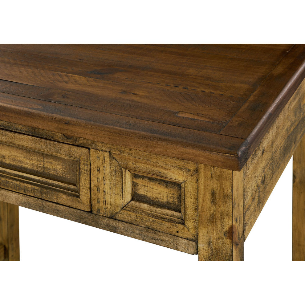 Picket House Abilene Kitchen Island and 4 Stools, Brown