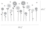 Daisy Flower Wall Decals, Color Scheme A