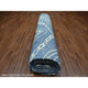 Denim Blue Hand Knotted, Soft and Shiny Wool, Moroccan Berber Rug, 12'3"x14'3"