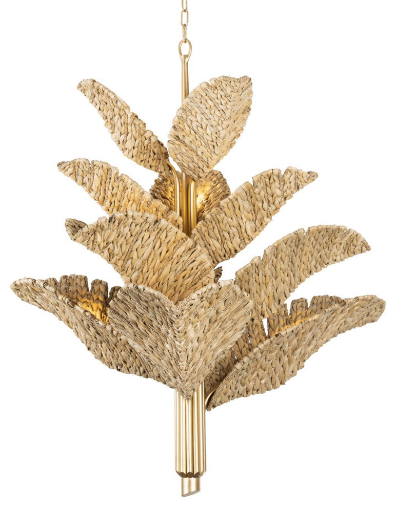Varaluz 901C12 Banana Leaf 12 Light 44"W Abstract Candle Style - French Gold /