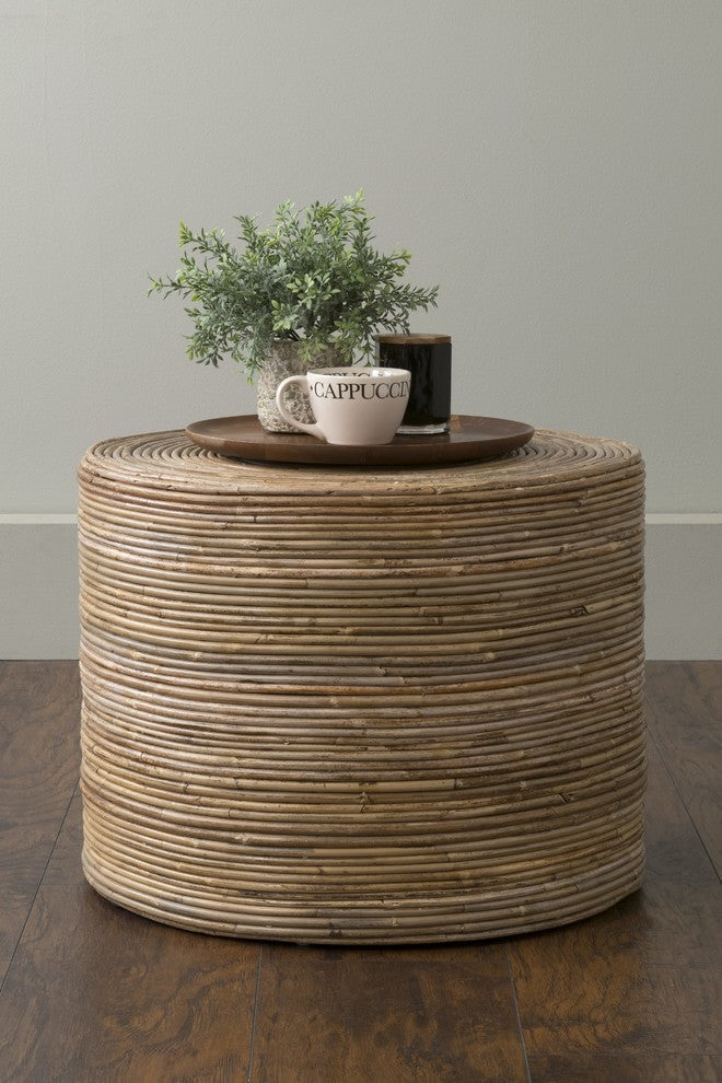 East At Main Cameron Brown Rattan Stool