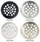 OSB Side Discharge Shower Drain Converting Bath Tub To Walk In Shower, White Cover, Cast Brass