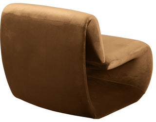 Nouveau Upholstered Chair, Saddle, Velvet