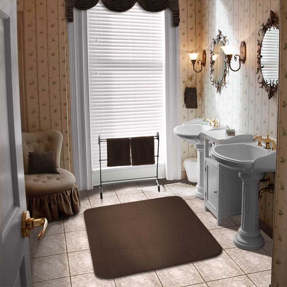 Skid-Resistant Area Rug Chocolate Brown, 4'x6'