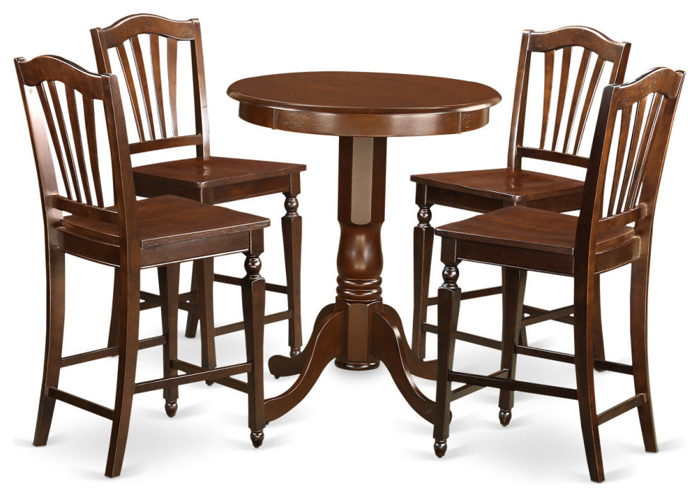 5 Pc Counter Height Set - High Top Table And 4 Kitchen Bar Stool
