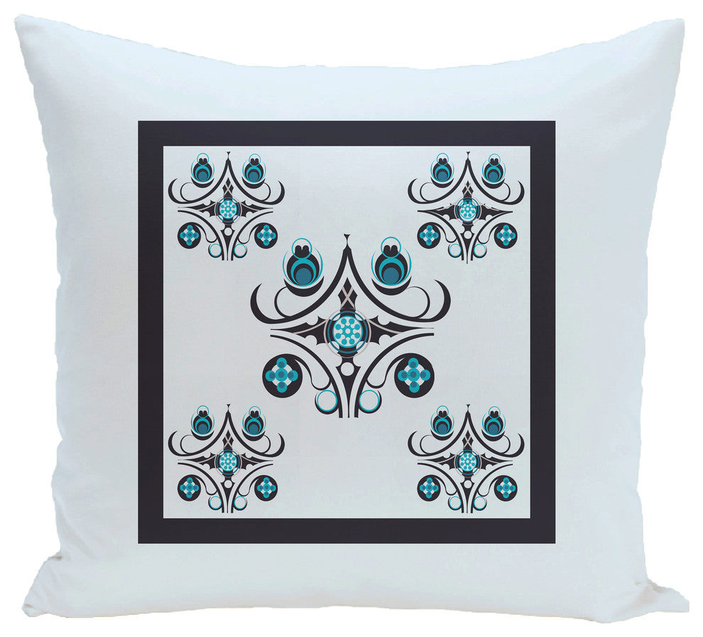 Hanky Print Geometric Print Pillow, Washed Out, 18"x18"