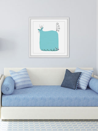 "Blue Whale" Framed Painting Print