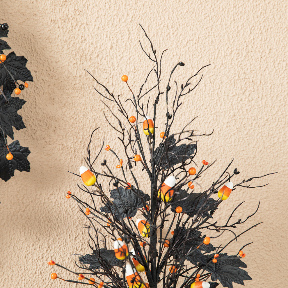 21"H Lighted Halloween Table Tree