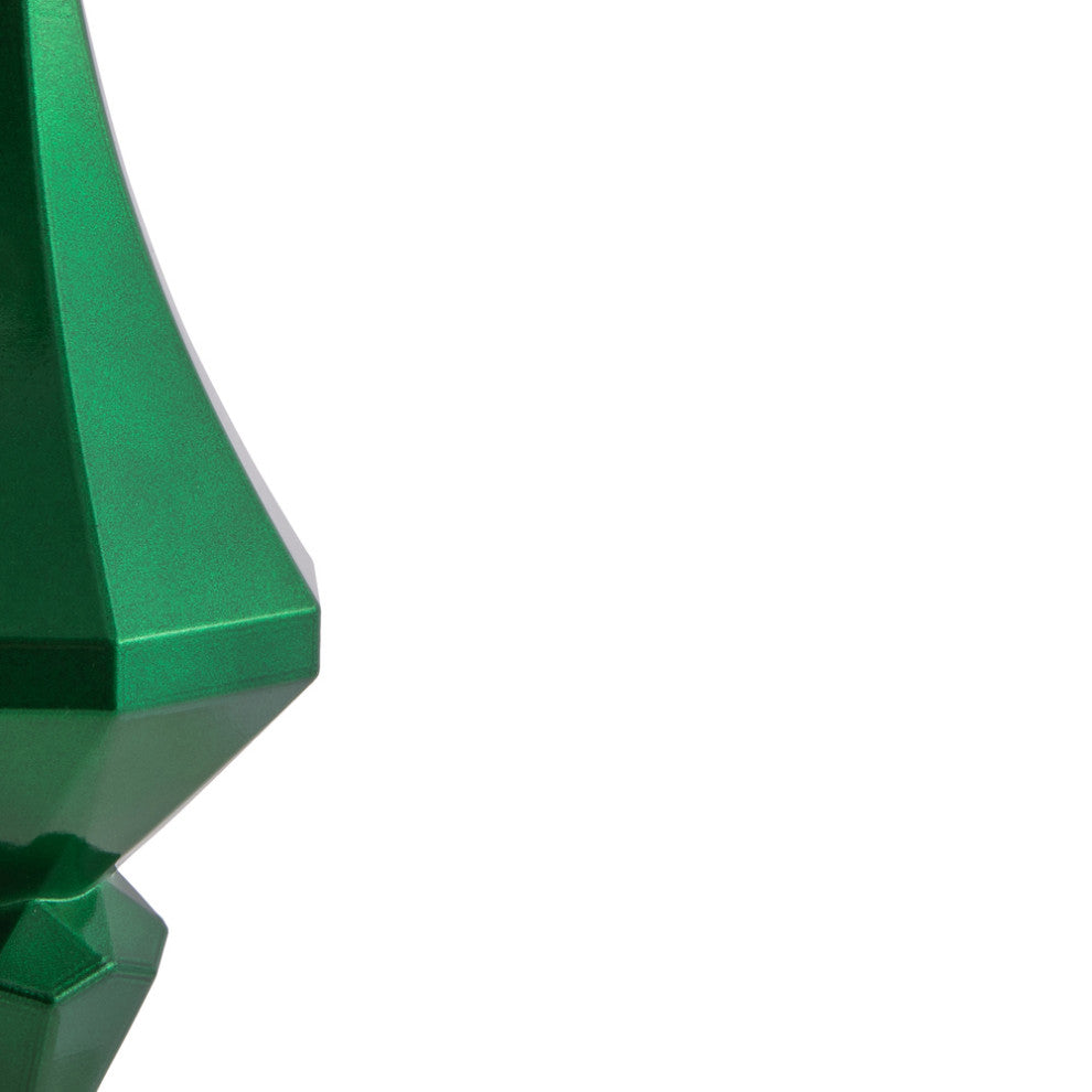 Vickerman Mc191004D 8" Green Candy Finish Diamond Finial Ornament, Pack of 2