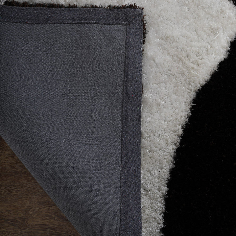 HAND TUFTED SHAG POLYESTER ECO-FRIENDLY AREA RUGS -Multicolor,Contemporary