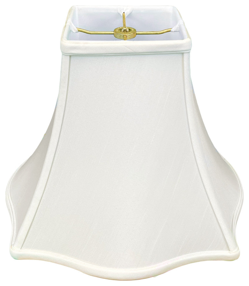 Royal Designs Flare Bottom Outside Square Bell Lamp Shade, White, 8x14x11, Singl