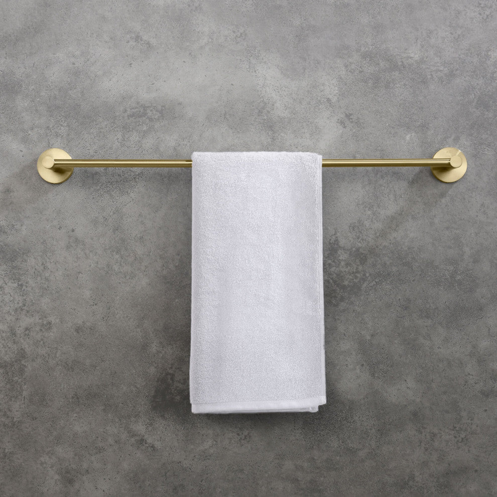Circular 24" Bathroom Towel Bar KBA1404, Brush Gold