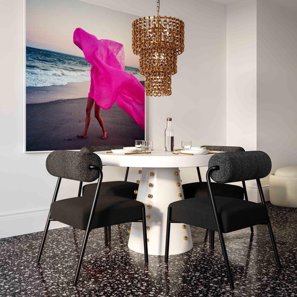 Jolene Black Velvet Dining Chair, Set of 2
