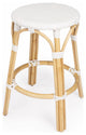 White Rattan Counter Stool
