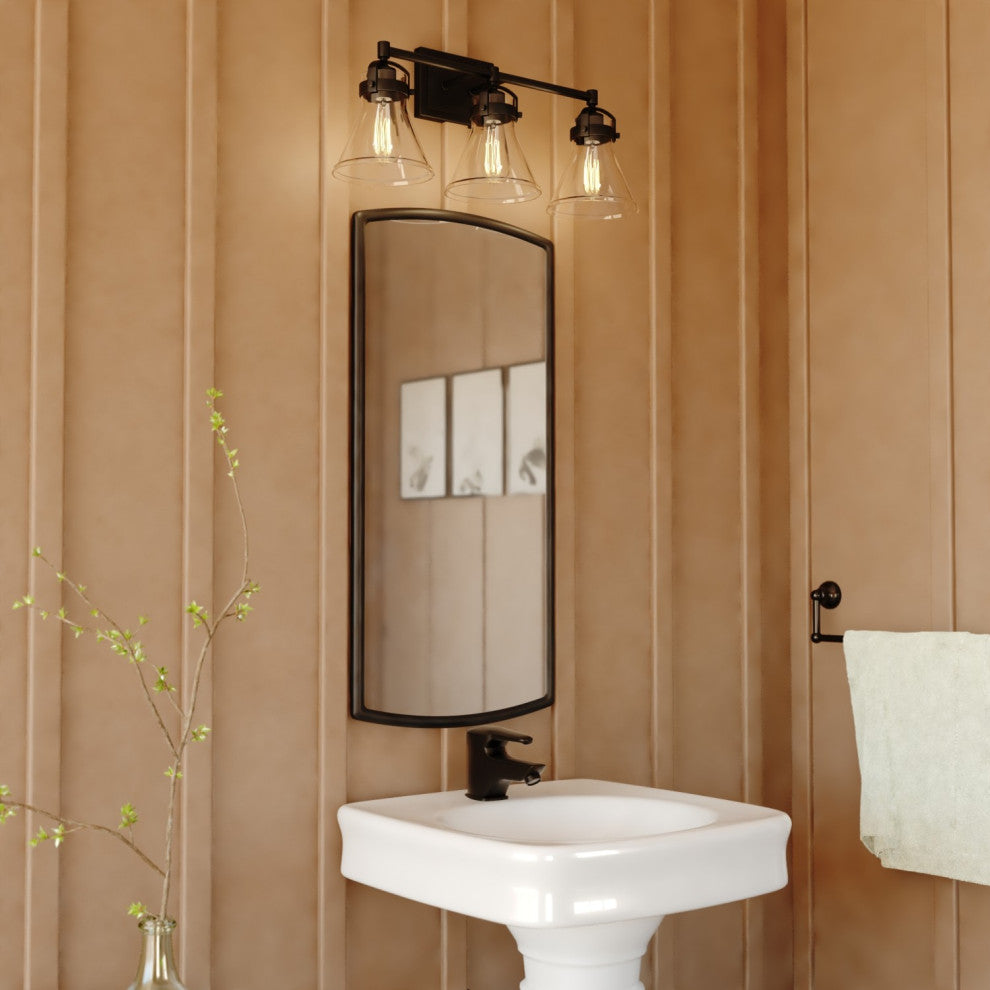 Mason 3 Light Vanity Charcoal Black