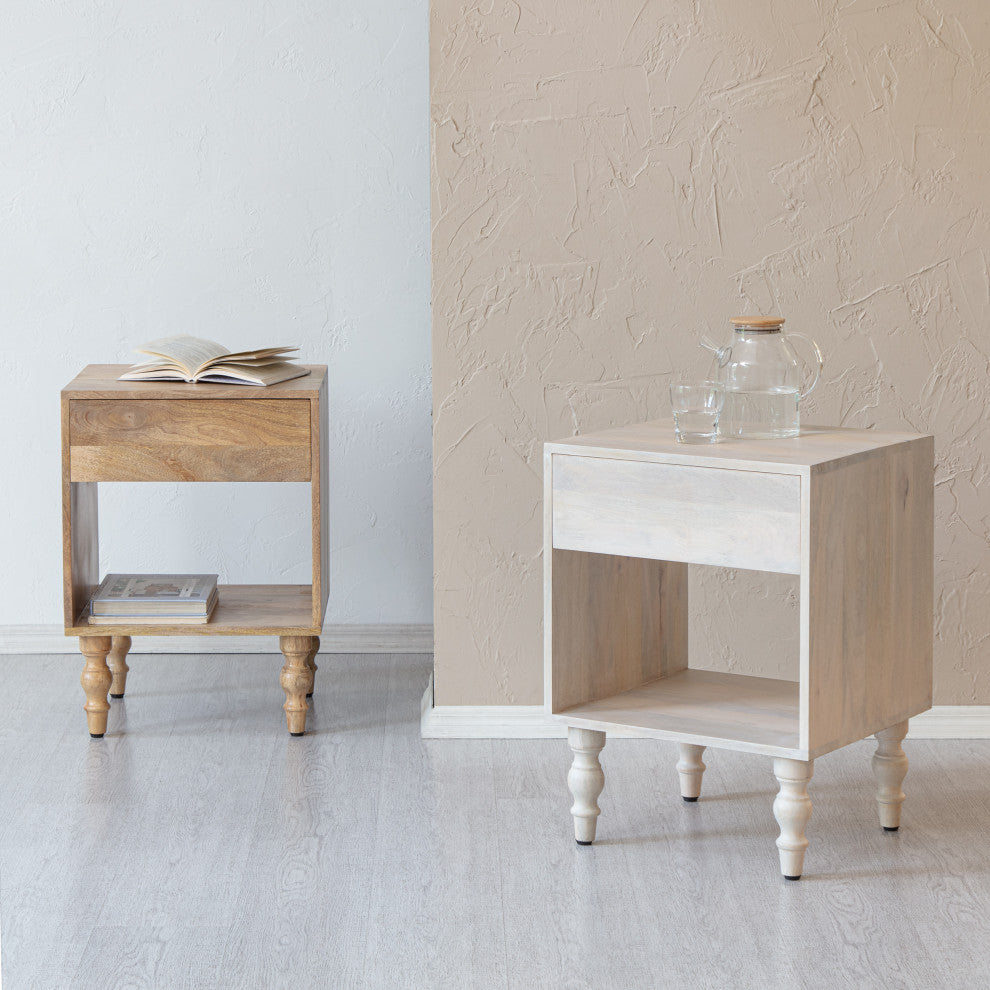 Rhonda Night Stand, Whitewash