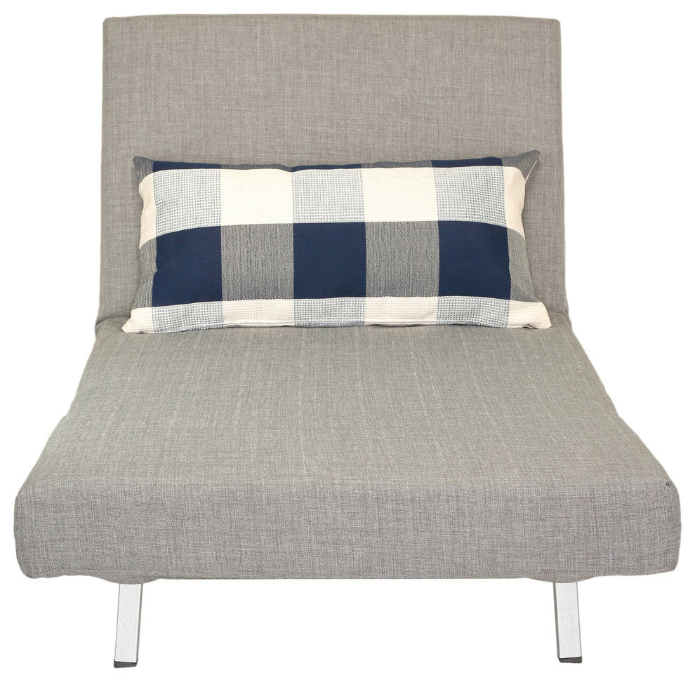 Savion Convertible Accent Chair Bed, Gray