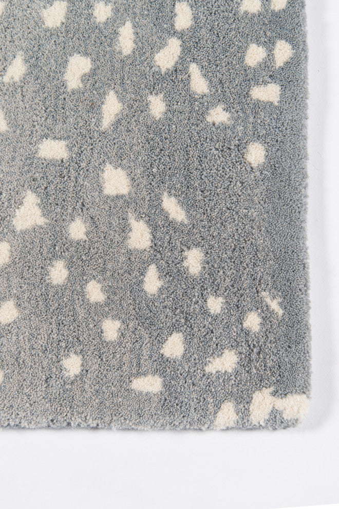Erin Gates by Momeni Woodland Antelope Hand Woven Wool Area Rug, Blue, 2'6"x8'