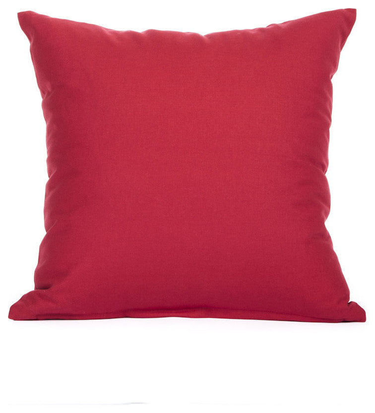 Solid Red Accent, Throw Pillow Cover, 20"x20"
