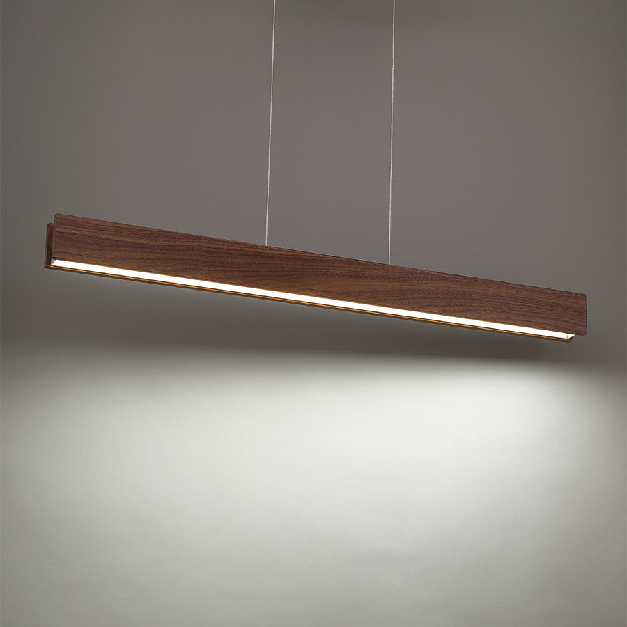 Drift 1 Light LED Linear Pendant in Dark Walnut