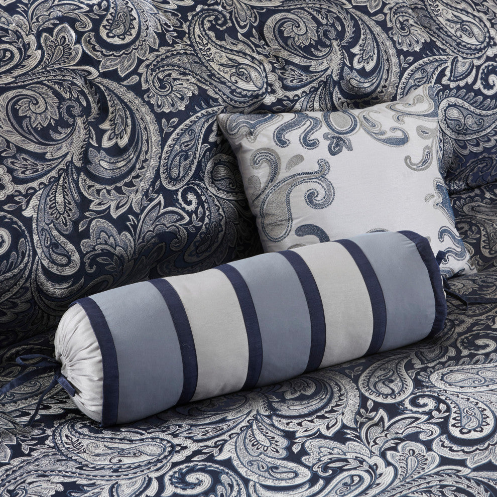 Madison Park Aubrey Comforter Sheet Set Blue, Queen