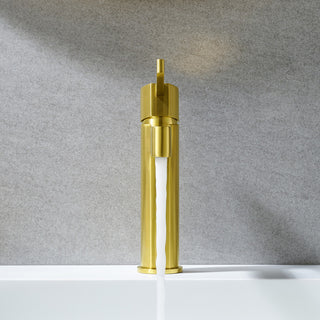 Stila Single Hole Single-Handle Bathroom Faucet, Brushed Gold