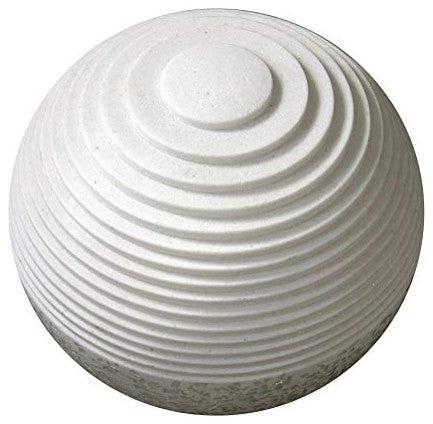 HomeRoots 1" x 14" x 12" White, Round With Lines And Light Outdoor Ball