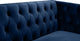 Michelle Fabric Upholstered Chair, Gold Iron Legs, Navy, Velvet, Loveseat