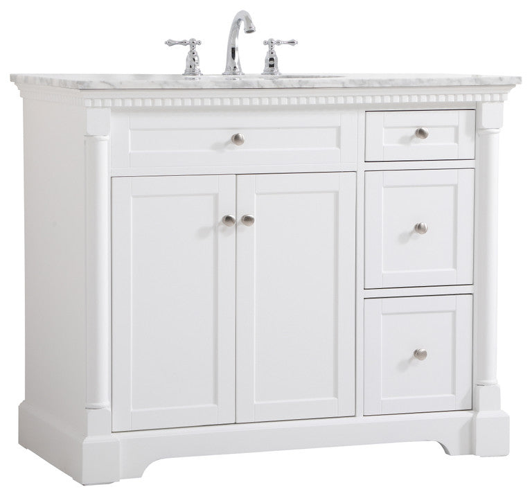 Home Living 42" Single Bathroom Vanity, White