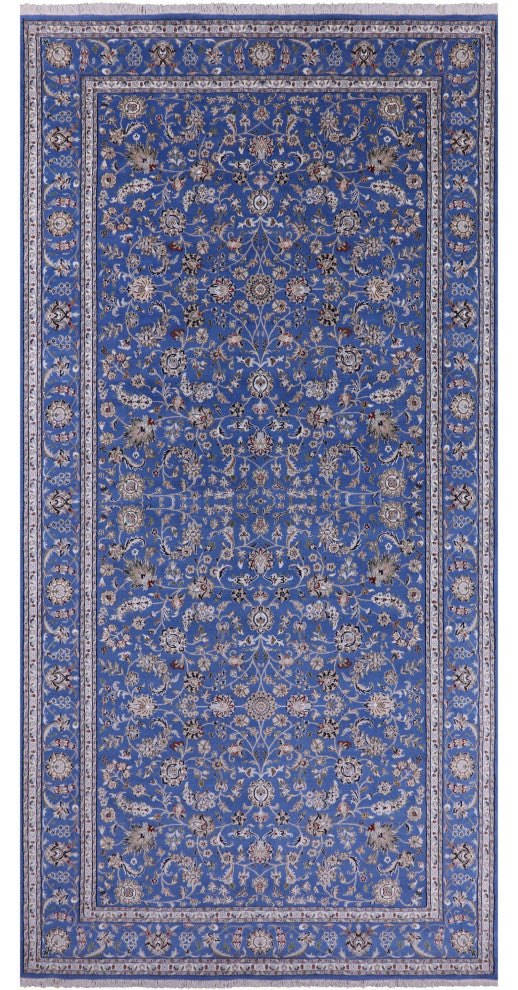Hand-Knotted Wool & Silk Persian Nain Rug 7' 10" X 16' 2" - Q13123