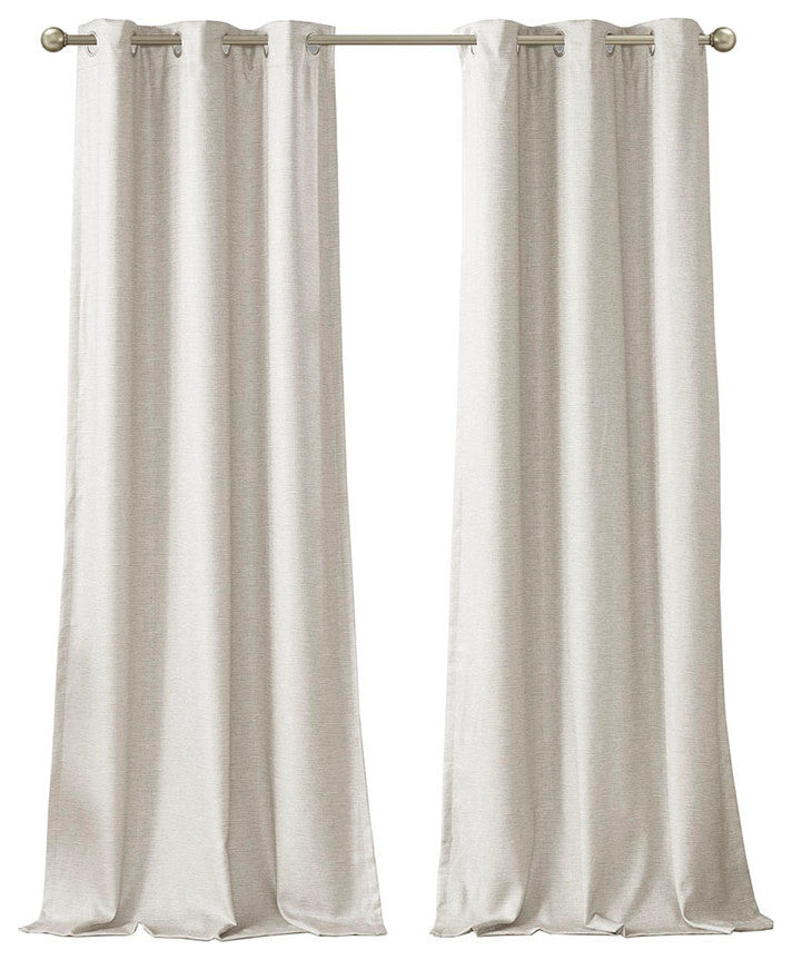 Madison Park Tonal Printed Faux Silk Room Darkening Curtain Panel Pair