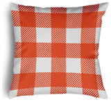 Buffalo Plaid Accent Pillow With Removable Insert, Harvest Orange, 16"x16"