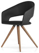 Icarus Dining Chair, Black Eco Leather
