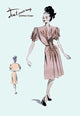 Party Dress with Pleats- Fine Art Giclee Print 24" x 36"