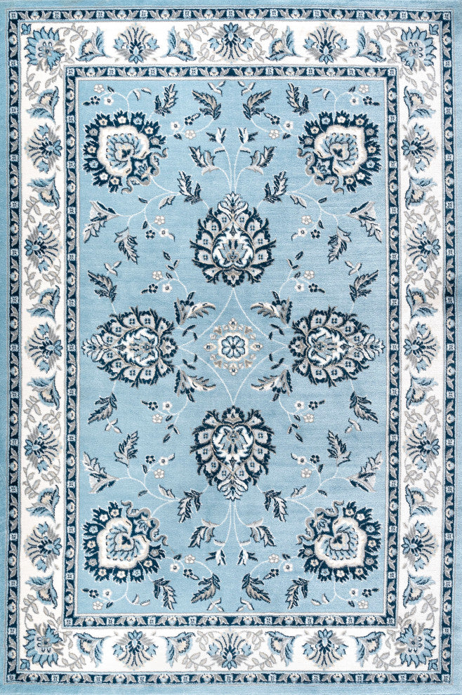 Cherie French Cottage, Blue/Cream, 8''x10''