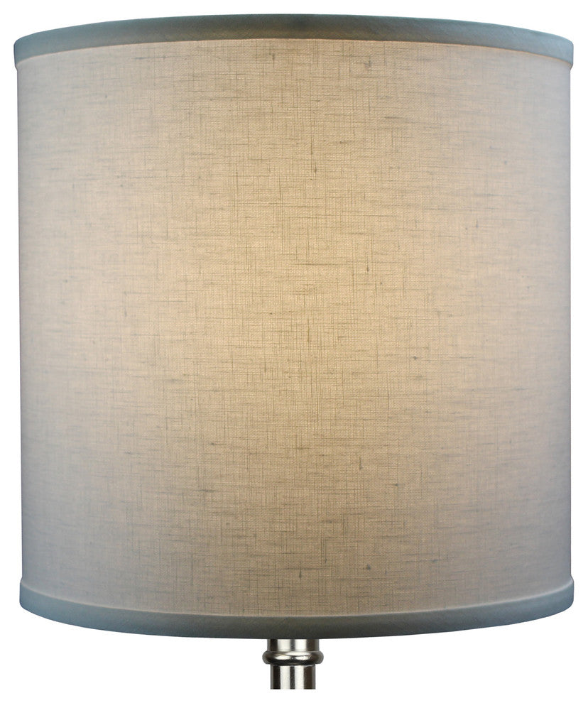 FenchelShades Drum Lampshade 12"x12"x12", Designer Linen Off White