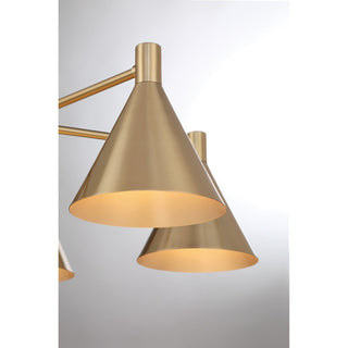 Pharos 5-Light Chandelier, Noble Brass by Breegan Jane