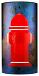 12W Metro Fusion Fire Hydrant Glass Wall Sconce