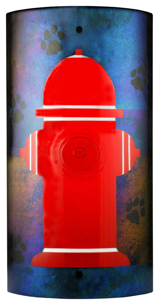 12W Metro Fusion Fire Hydrant Glass Wall Sconce
