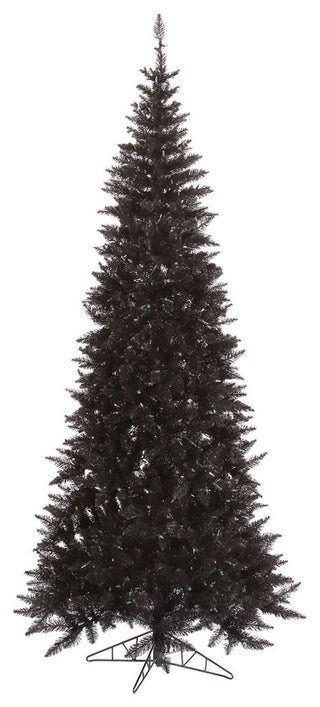 Vickerman Fir Tree With Metal Stand, Tree: Black, 9', Unlit