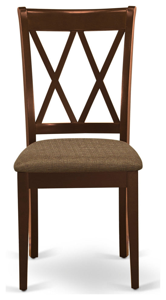 3Pc Dinette Set, Square Kitchen Table, Two Dining Chairs, Mahogany Finish