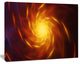Yellow Whirlpool Fractal Spirals, Oversized Abstract Canvas Art Print, 60x40