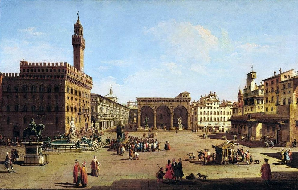 Giuseppe Zocchi The Piazza della Signoria in Florence Wall Decal