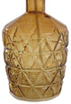 Textured Glass Accent Lamp With an Open Bottom Design, Sunset Amber