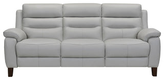 Hayward 82" Dove Gray Genuine Leather Power Reclining Sofa