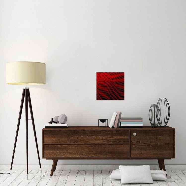 "Woven Wave" Stretched Canvas Giclee by Gilbert Claes, 18"x18"