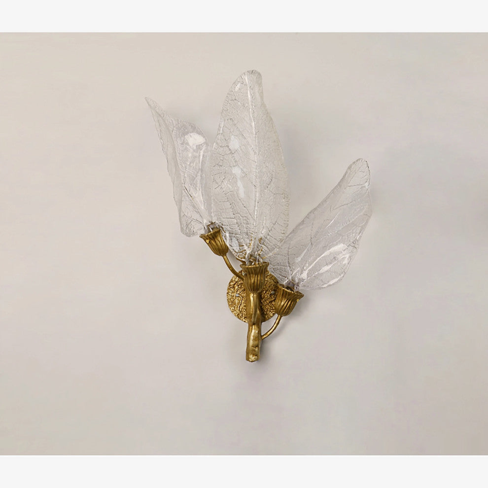 Madrid | Leaf Shaped LED Wall Lamp, Gold, Dimmable, Cool Light