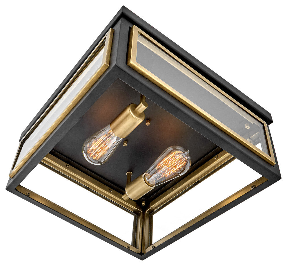 Hinkley Shaw Medium Flush Mount, Black